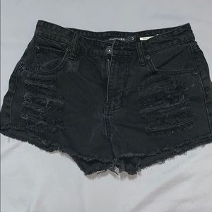 Black Heart Size 3 High rise shorts from Hot Topic